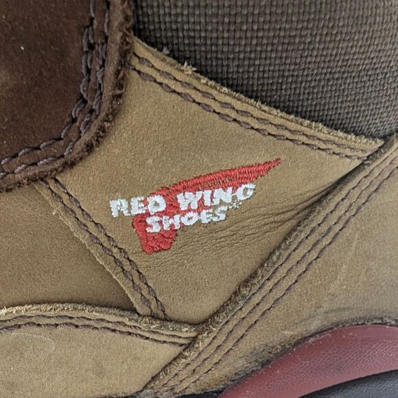 Red Wing leather brown steel toe waterproof work construction boots size 8.5 - Picture 8 of 15